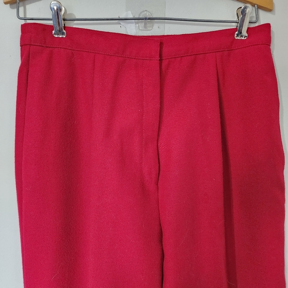 Vintage Red Dress Work Slacks Trousers Pants - Picture 5 of 10
